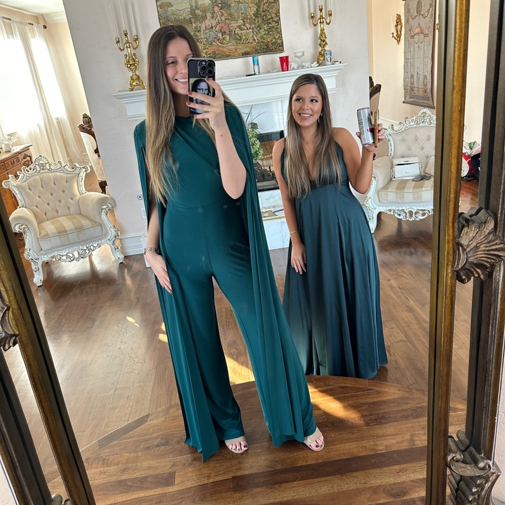 Club L London Teal Jumpsuit WORN ONCE FOR A WEDDING - Picture 2 of 2